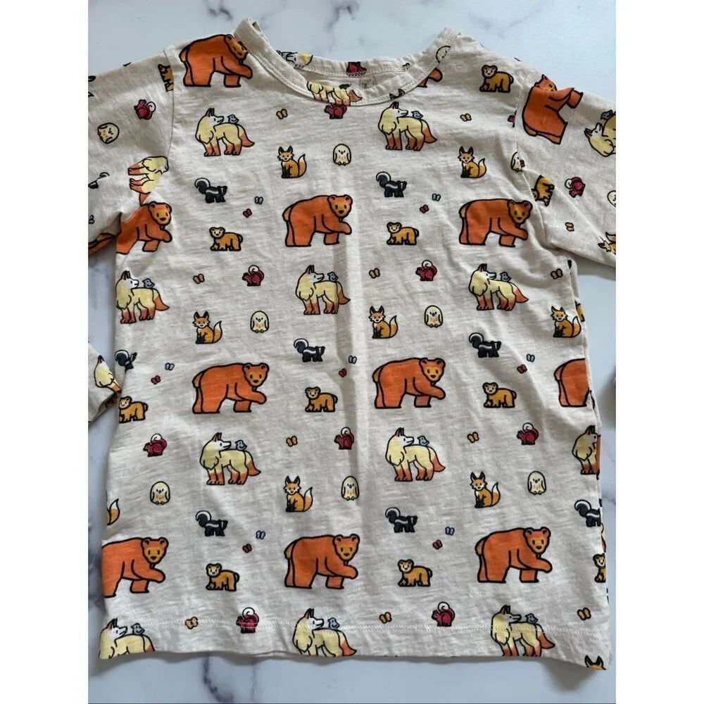 Organic Cotton Monica & Andy boys size 12 year long sleeve wildlife woodland bea